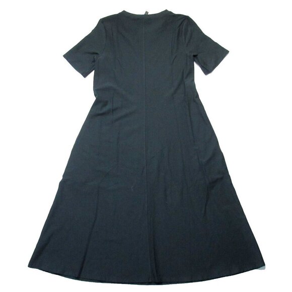 NWT Eileen Fisher Crew Shift in Forest Night Lightweight Washable Crepe Dress XS - Picture 5 of 5